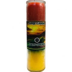 Abre Camino Road Opener To Attract Opportunities For Success By Transforming Bad Luck Into Good Luck (Orange Green Yellow 7 Day Prayer Candle) (3 Colors For 3 Wishes)